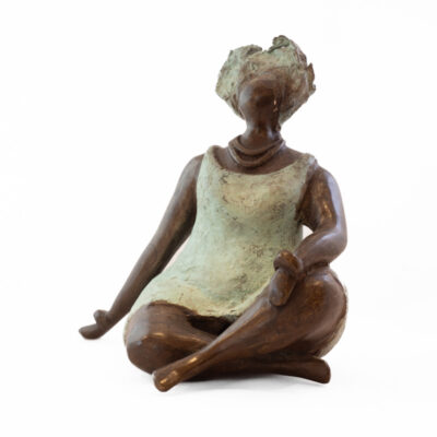 Bronzen vrouwenbeeld - Afrika - Tahoua - Fairtrade