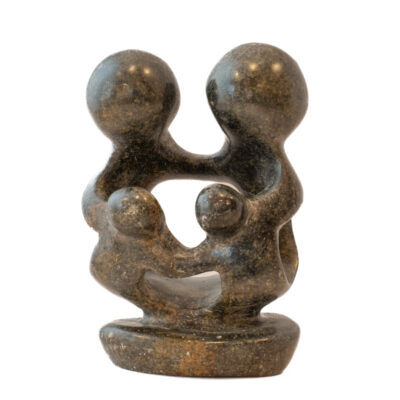 Familiebeeld - Serpetijnsteen - Afrika - Zimbabwe - - Fairtrade - Wereldwinkel Arnhem-Velp