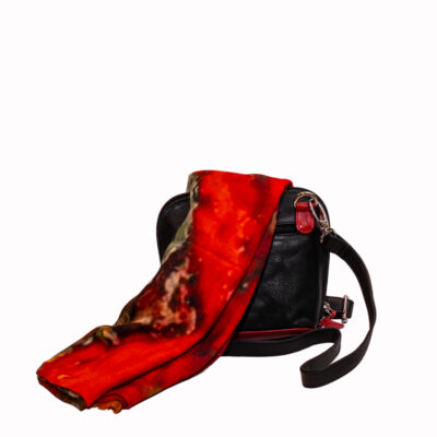 Tas zwart leer - Fairtrade - Wereldwinkel Arnhem-Velp